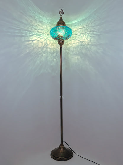 Turkish Mosaic Floor Lamp, Mid Century Floor Lamp, Vintage Standing Lamp