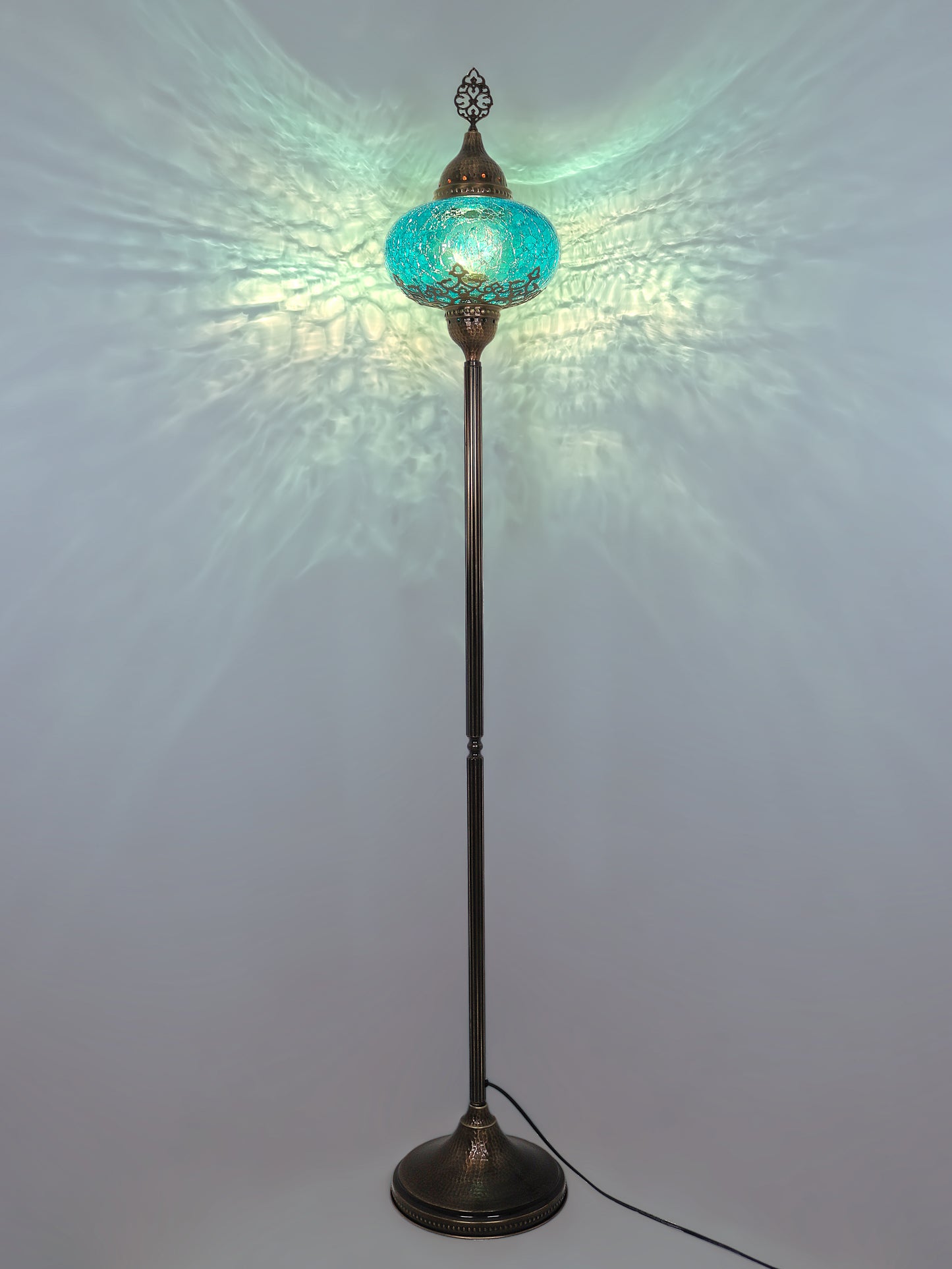 Turkish Mosaic Floor Lamp, Mid Century Floor Lamp, Vintage Standing Lamp