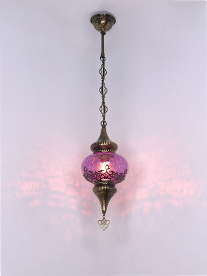 Beautiful and elegant handmade ottoman design light amazing patterned (PURPLE)