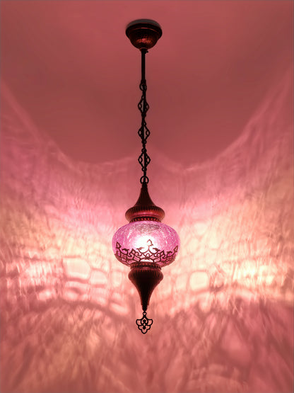 Beautiful and elegant handmade ottoman design light amazing patterned (PURPLE)