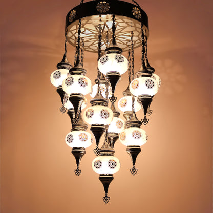 Turkish chandelier hand made pendant lighting 13 globe