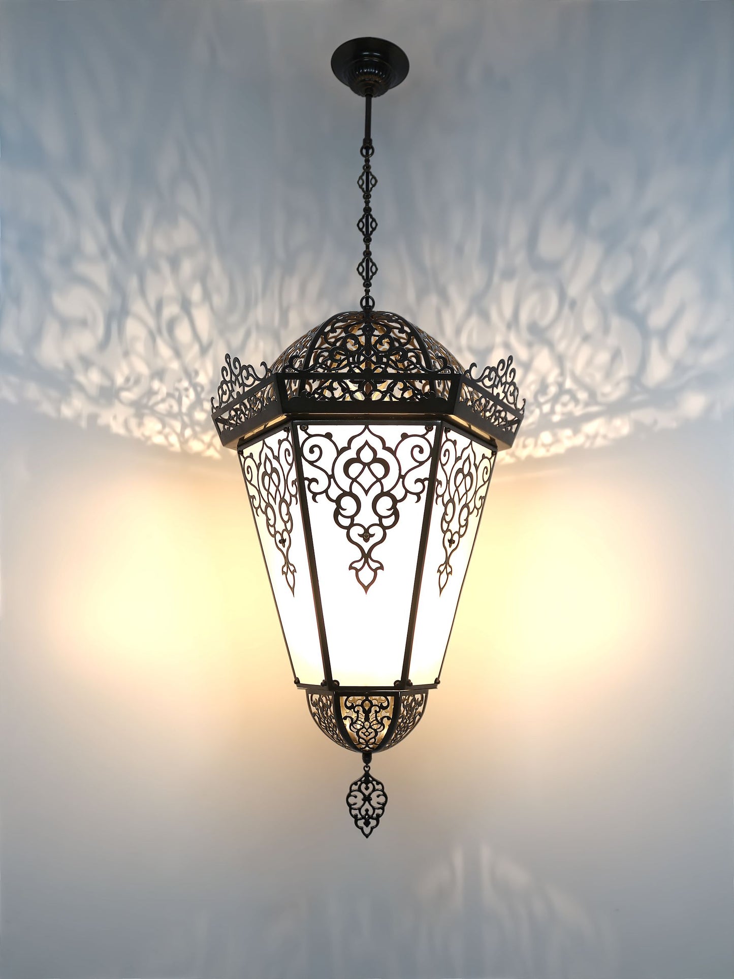 Moroccan Hanging Lamp Laser Cut Fligraan Shadow Effect