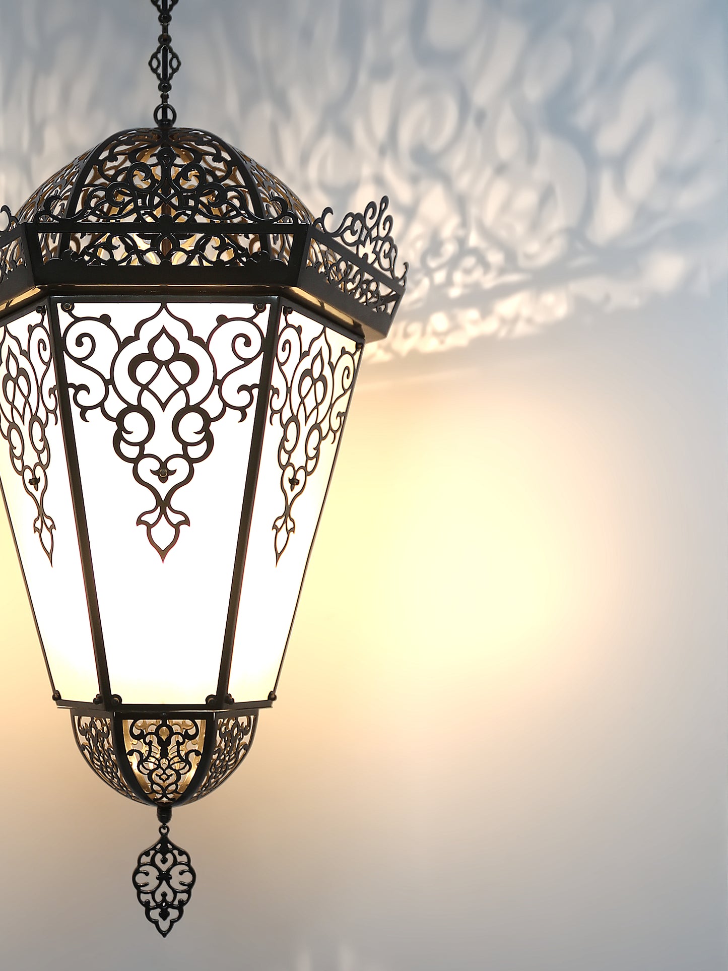 Moroccan Hanging Lamp Laser Cut Fligraan Shadow Effect