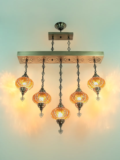 Turkish mosaic lamp dining room chandelier (GOLD CIRCLE)