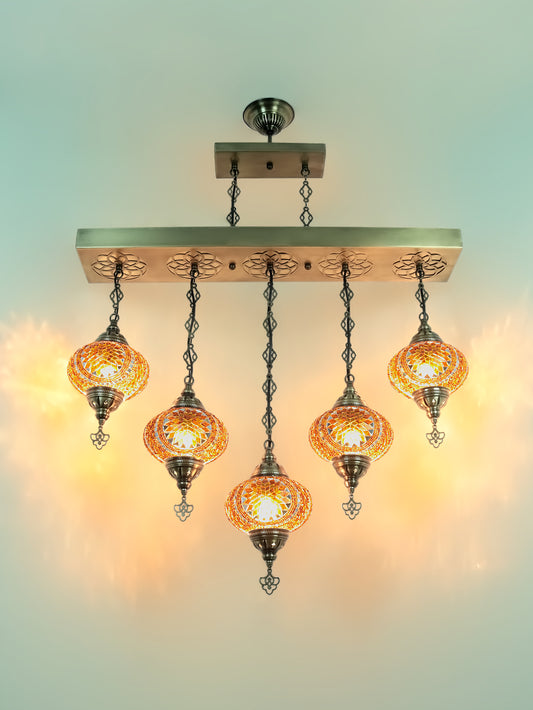 Turkish mosaic lamp dining room chandelier (GOLD CIRCLE)