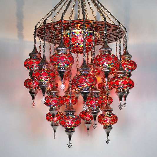 Turkish mosaic chandelier hand made mosaic pendant lighting 24 globe.