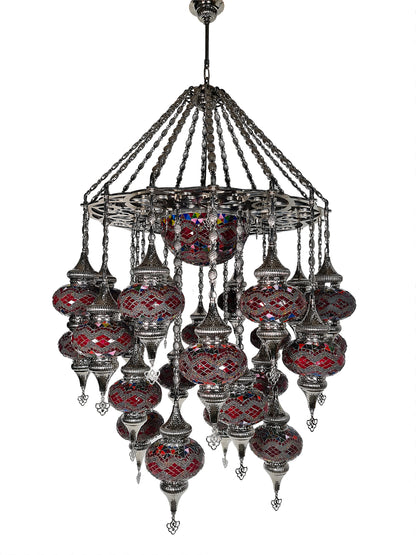 Turkish mosaic chandelier hand made mosaic pendant lighting 24 globe.