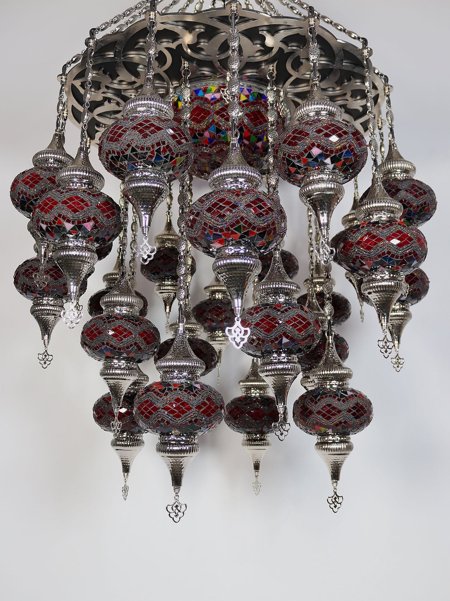 Turkish mosaic chandelier hand made mosaic pendant lighting 24 globe.