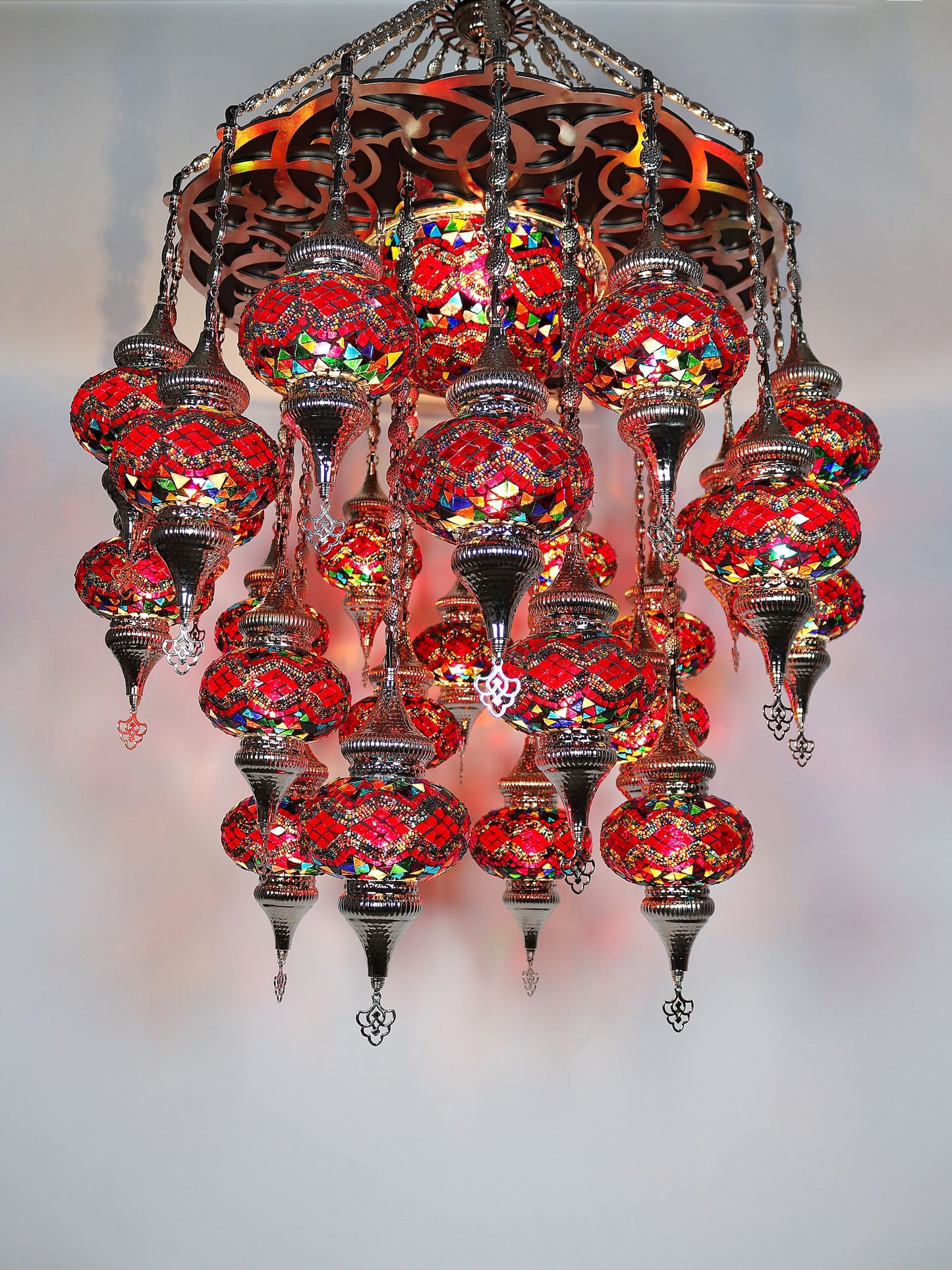 Turkish mosaic chandelier hand made mosaic pendant lighting 24 globe.