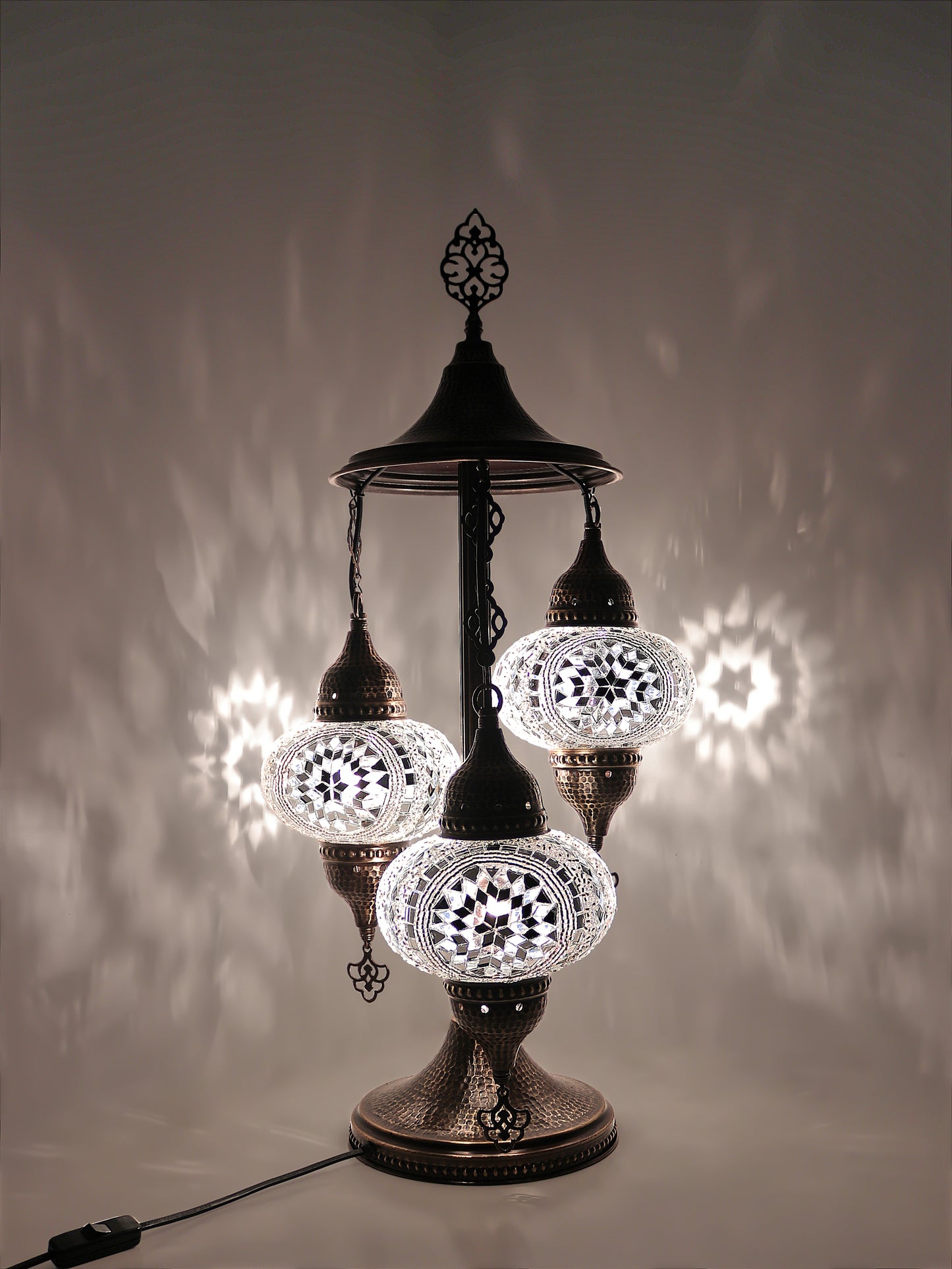 Turkish Mosaic Table Lamp 3 Globe