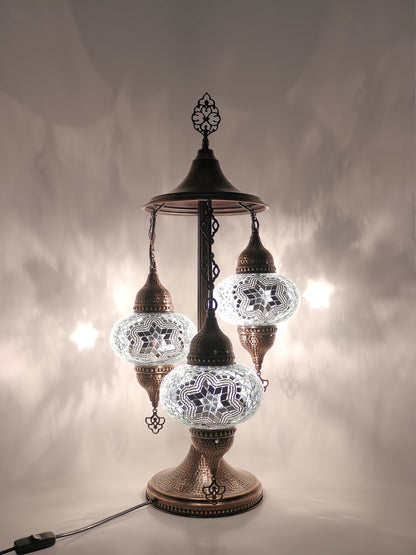 Turkish Mosaic Table Lamp 3 Globe