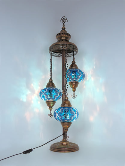 Mosaic Floor Lamp 3 Globe