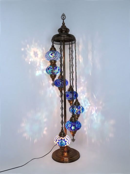 Turkish Mosaic Floor Lamp 7 Globe