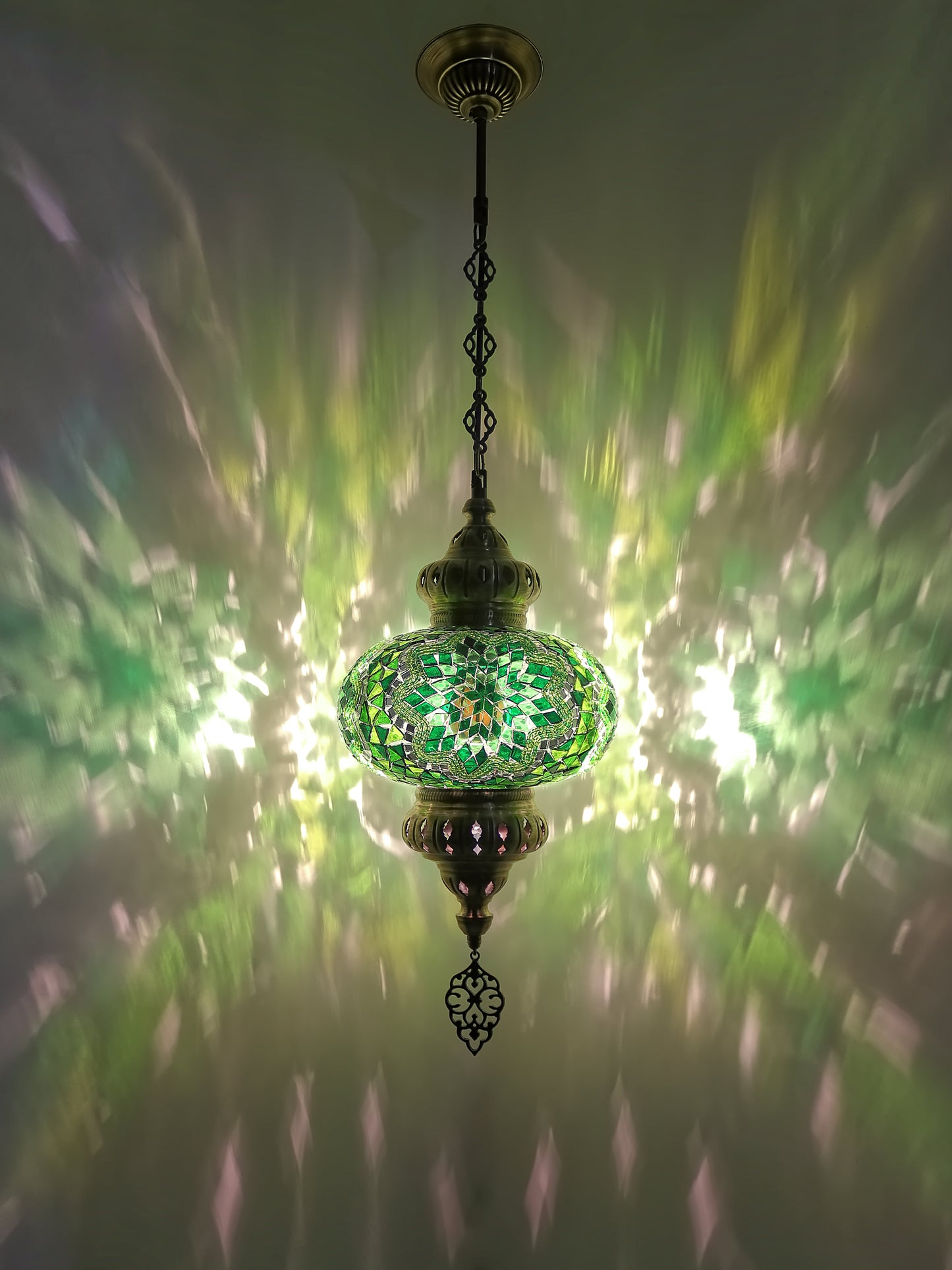 Turkish Mosaic Pendant Lighting 9,84 Inch Diameter
