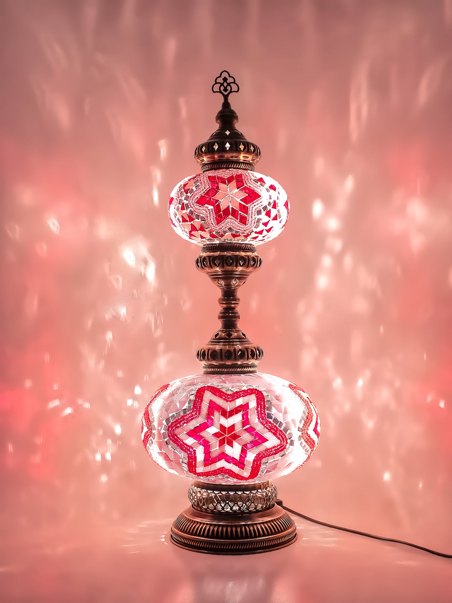 Turkish Mosaic Table Lamp 2 Globe