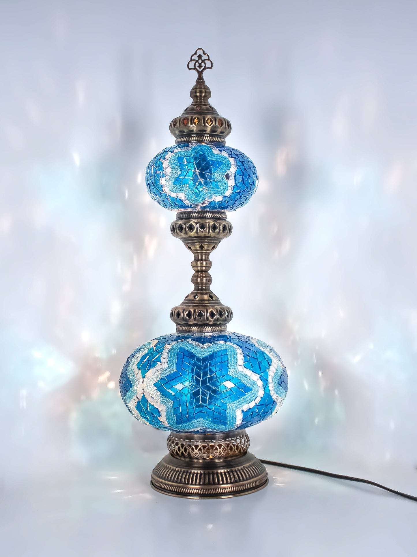 Turkish Mosaic Table Lamp 2 Globe