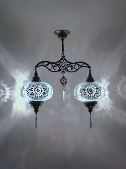 Turkish Mosaic 24'' 2 Globe Chandelier