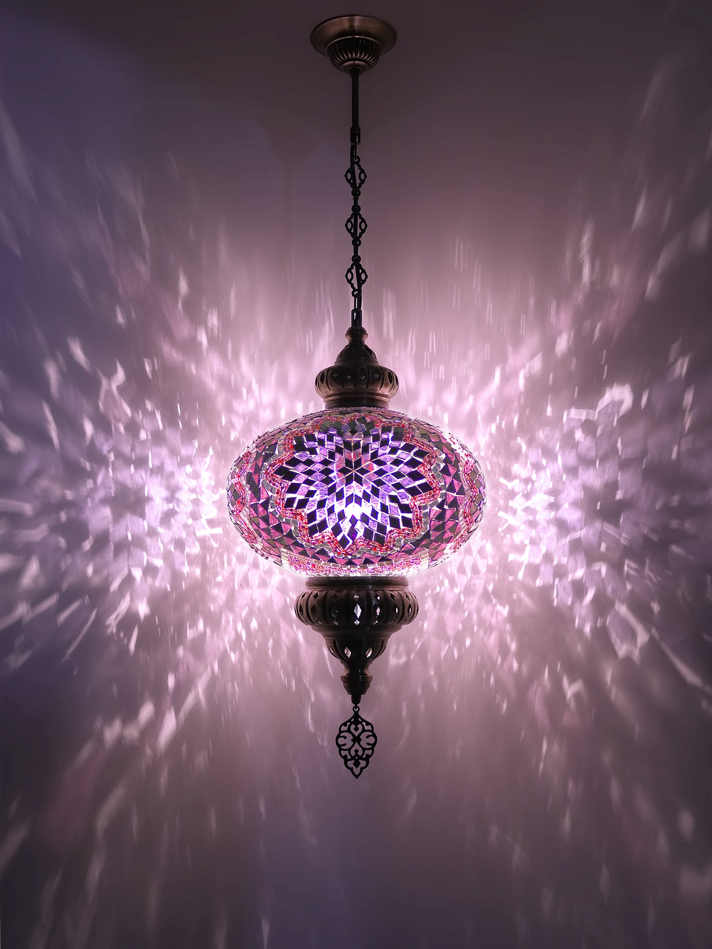 Mosaic Hanging Lamp 13.40'' Big globe