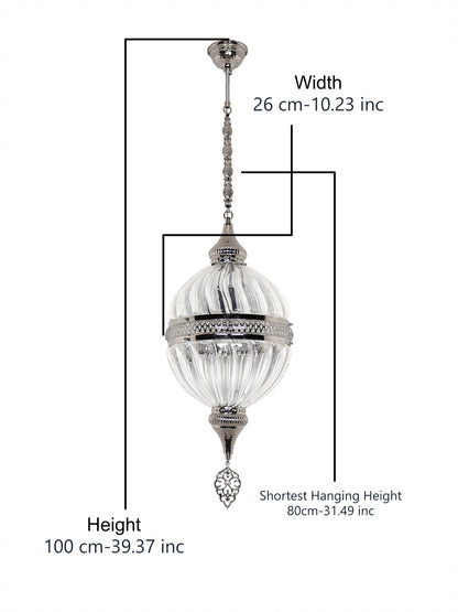 Pyrex Blown Glass Pendant Lamp
