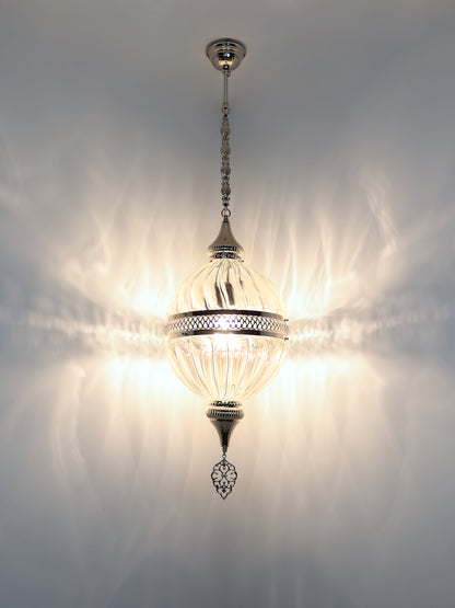 Pyrex Blown Glass Pendant Lamp
