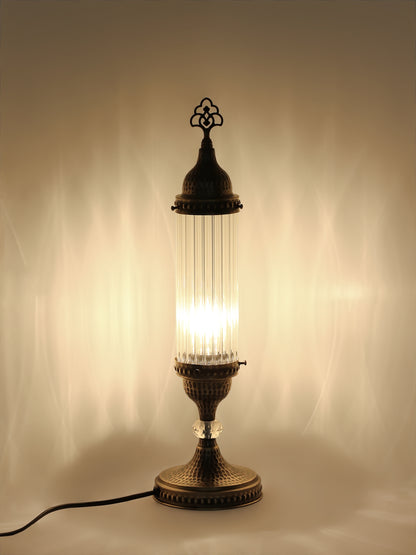 Turkish Design Pyrex Blown Glass Bedside Lamp