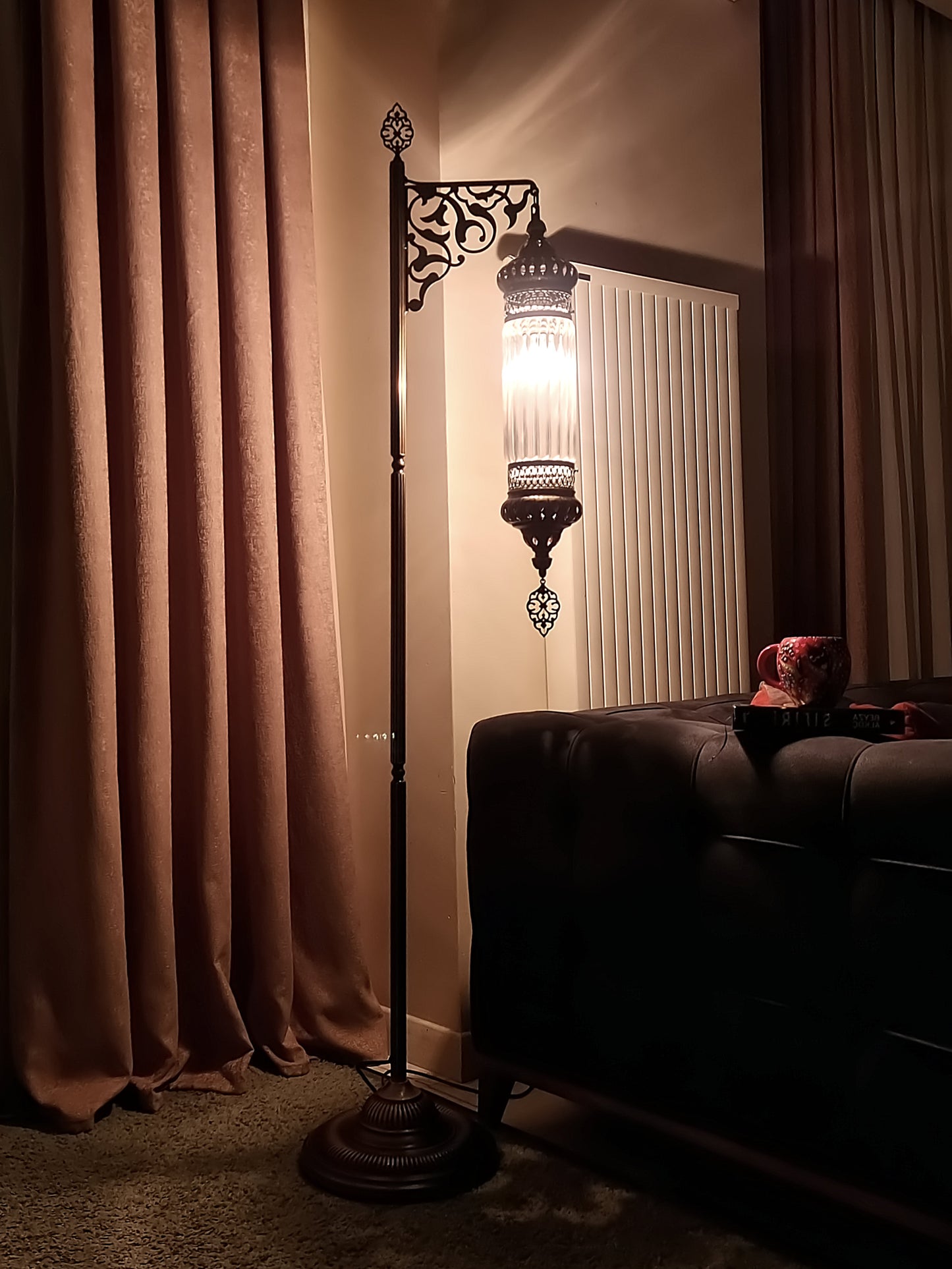 Turkish Pyrex Glass Standing Lamp