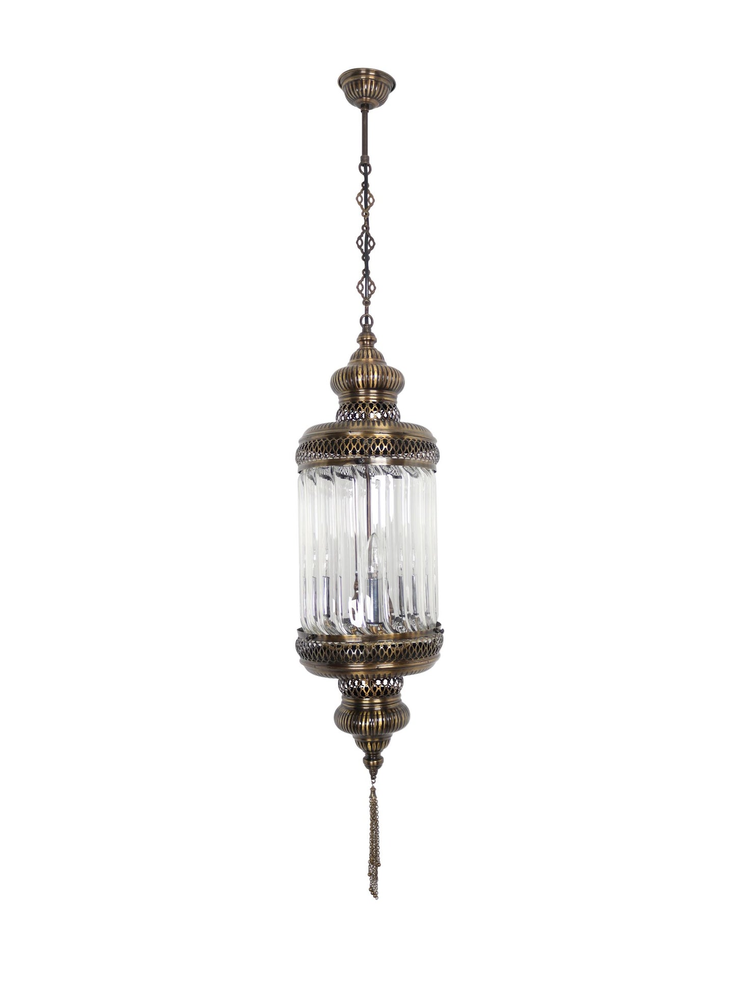 Big Cylinder Pyrex glass Clear Lantern Hanging Lamp