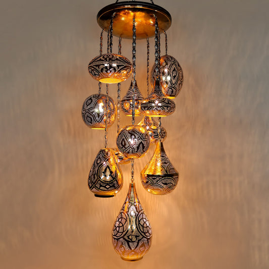 Moroccan Big Chandelier 11 Globe