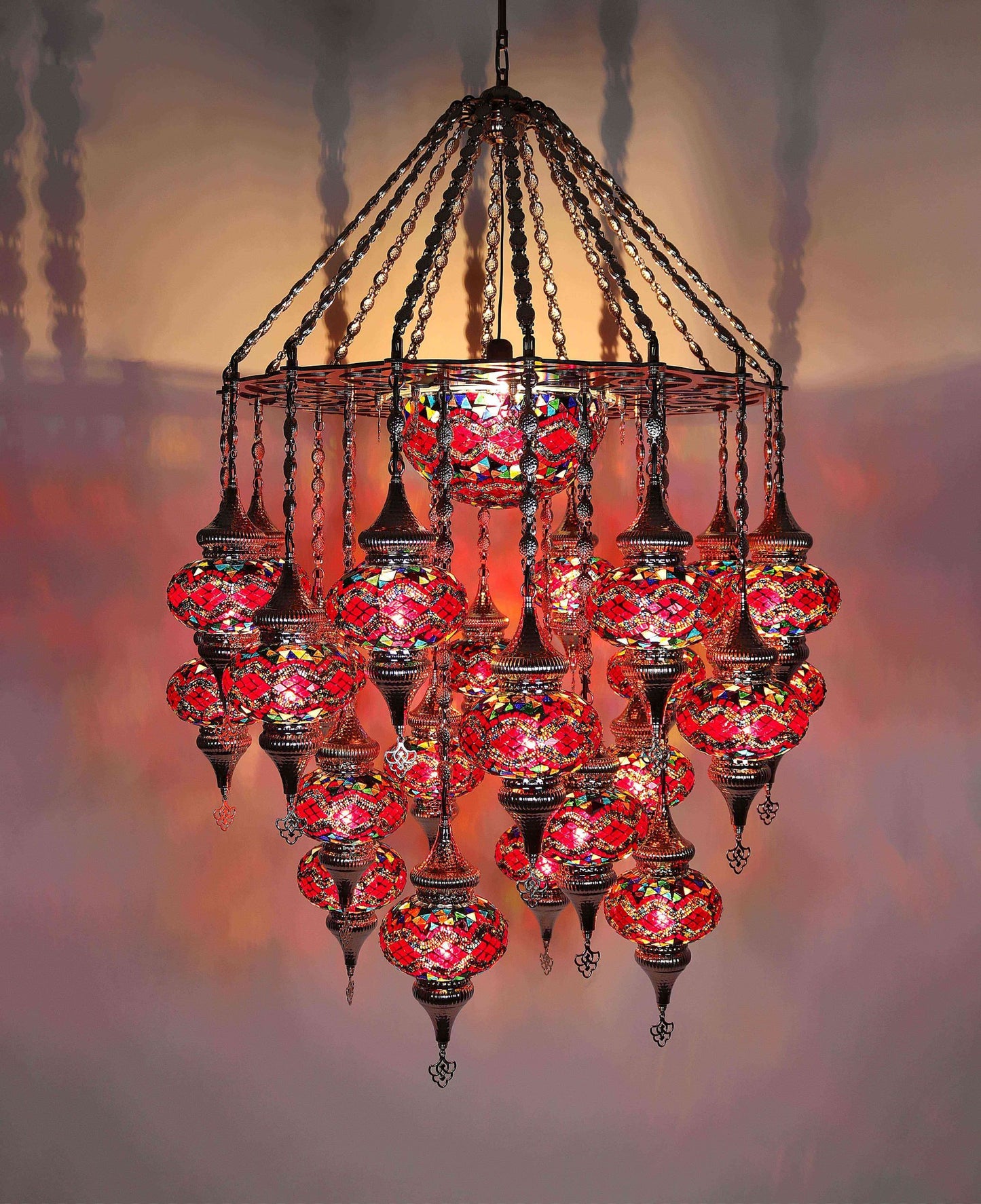 Turkish mosaic chandelier hand made mosaic pendant lighting 24 globe.