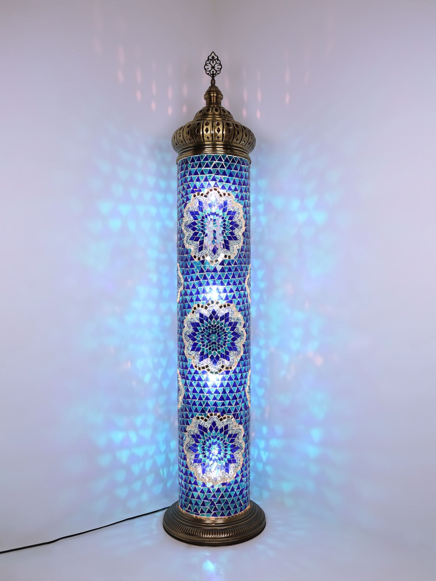 Turkısh Cylinder Mosaic Floor Lamp