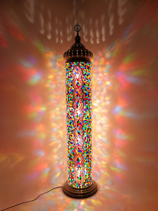 Turkish Cylinder Mosaic Floor Lamp