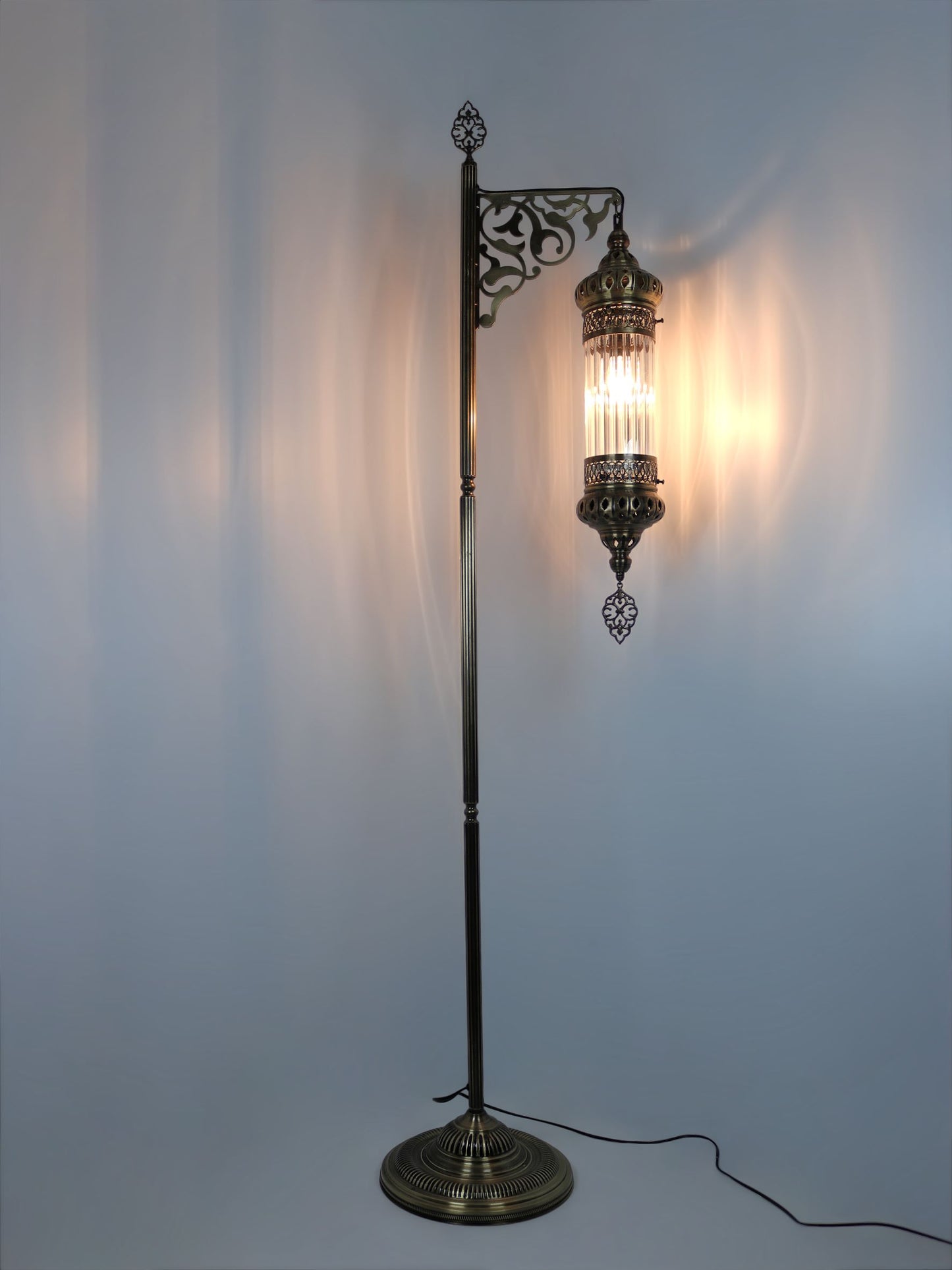 Turkish Pyrex Glass Standing Lamp