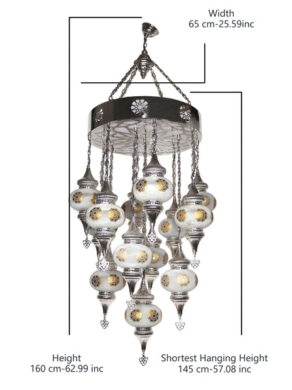 Turkish chandelier hand made pendant lighting 13 globe