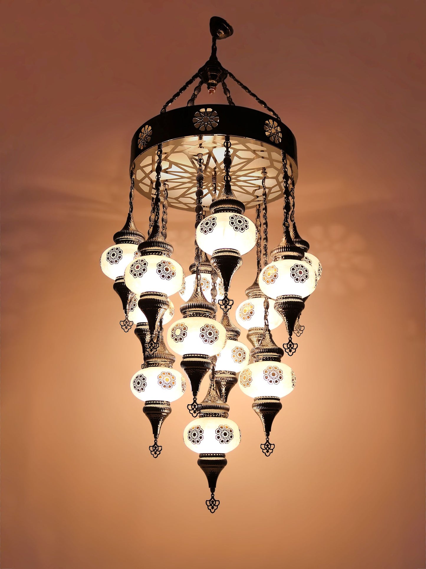 Turkish chandelier hand made pendant lighting 13 globe